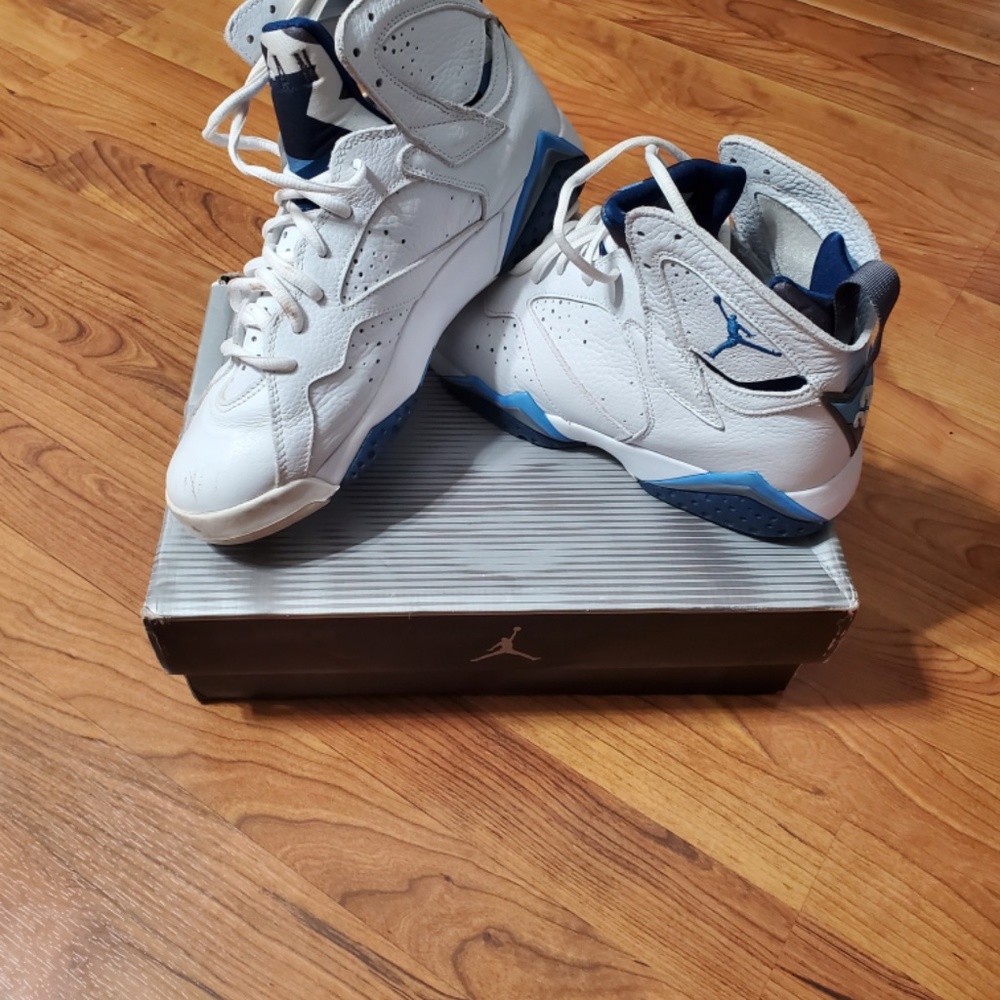 Nike Air Jordan 7 RETRO White/French Blue-Flint Grey